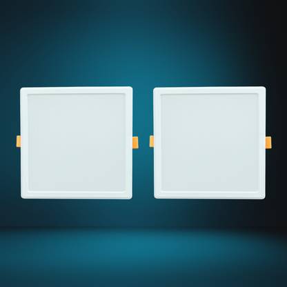 ASTER LITE 20W Square 3-in-1 Color Changing LED Panel Light/Ceiling Light (Pack of 2) Recessed Ceiling Lamp