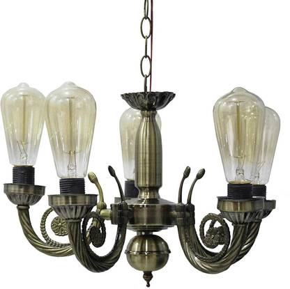 VAGalleryKing Thomas Alwa Edition Vintage Filament Bulb Flush Mount Jhumar Chandelier Ceiling Lamp