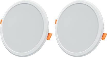ASTER LITE 15-Watt Slim Round LED Panel/Ceiling Light (Cool White, Pack of 2) Recessed Ceiling Lamp