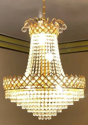 Shri Mahal Antiques Crystal Big Size Jhumar Ceiling Light For Living Room/Hall/Bed Room Chandelier Ceiling Lamp