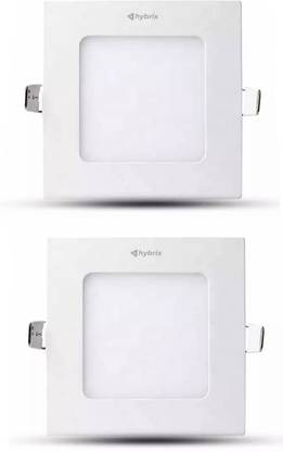 Hybrix LED Slim Square Ceiling Panel Light (6 Watt) Down Light, Cool White Light Color, Recessed Ceiling Lamp