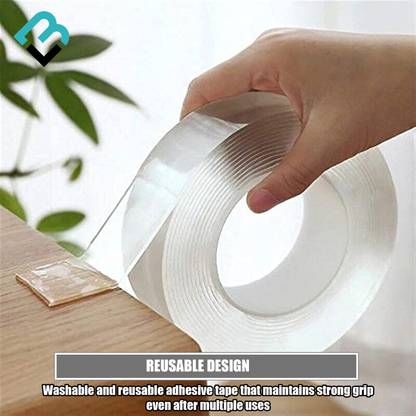 BRAND VILLA Heavy Duty Double Sided Tape | Strong Adhesive NA Strong Sticky Grip Tape (Manual)