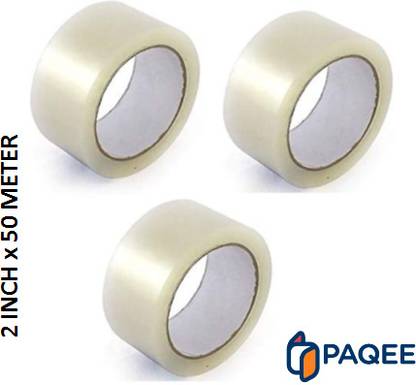 PAQEE Single sided Packaging Tape Adhesive BOPP (2 inch x 55 M) Cello Tape (Manual)