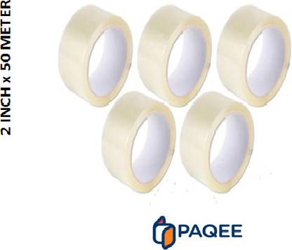 PAQEE Single sided Packaging Tape Adhesive BOPP (2 inch x 50 M) Cello Tape (Manual)