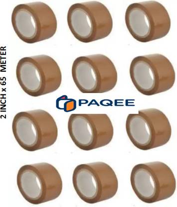 PAQEE Single sided Packaging Tape Adhesive BOPP (2 inch x 65 M) Cello Tape (Manual)