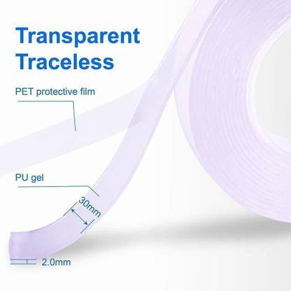 GaxQuly Double Sided Waterproof Reusable Tape Dispenser Double Sided (Manual)