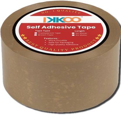 Ikkoo 2 Inch 50 Meters, Brown Self Adhesive High-Strength Packing , Packaging Tape Handheld, Machine 2 inch 50 Meter cello tape (Manual)