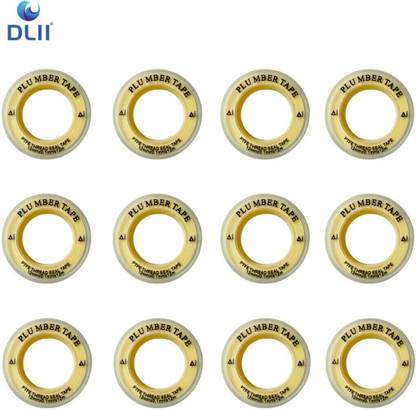 DLII Single Sided Teflon Tape for Plumbing Gas & Thread Sealing Cello Tape And Dispensers PTFE Leak-Proof, Multi-Purpose Sealant Tape | (Manual)