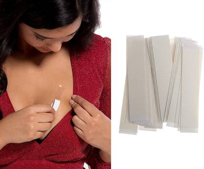 GRELLA 36Pcs Double Sided Bra Stickers Tape One-off Body Clothing Bra Strip 6 Count Aida Cloth