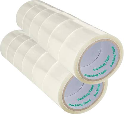 We-fix Transparent Box Tape (Pack of 6) 2" inch x 65 Meter Length Guaranteed Self Adhesive Tape (Manual)