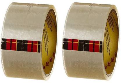 Scotch BOPP 3M BOPP Packaging Clear Tape (Transparent) | 48mm x 50 Meter | Pack of 2 | for Packaging, Decorating and DIY Packaging Tape (Manual)