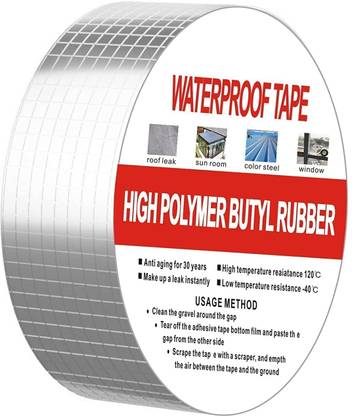 DN BROTHERS Waterproof and Heat resistant Aluminum Foil Butyl Rubber Tape Leak Proof DN108 5 m Butyl Tape