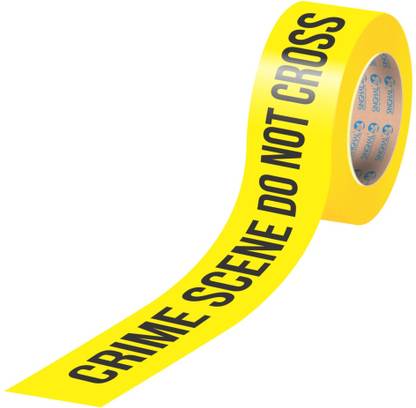 Singhal Crime Scene Do Not Cross Barricade Tape Roll, 3 Inch x 300 Meter High Visibility Bold Black Print, Maximum Readability - Waterproof Barricade Tape Roll (Manual)