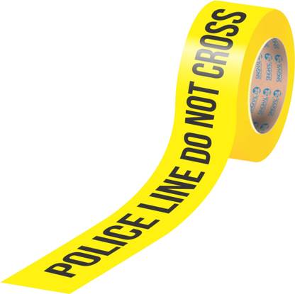 Singhal Police Line Do Not Cross Tape Roll 3 Inch x 300 Meter Police Line Warning Tape - Waterproof Barricade Tape (Manual)