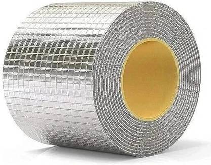 Maahixa Self Adhesive Aluminium foil tape waterproof Roof Leak, Surface crack, Window Sill Gap, Pipe Rupture, Boat Sealing, Duct-Tape (4 inch) (Manual)