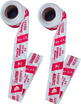 Singhal Caution Printed Tape Roll 3" Inch 200 Meter Caution Tape (Manual)