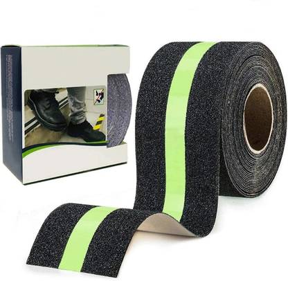 Mungat Anti Slip Grip Tape with Green Stripe Non Slip Adhesive Stair Treads,Tread Step Waterproof Stripe for Indoor/Outdoor (Manual)