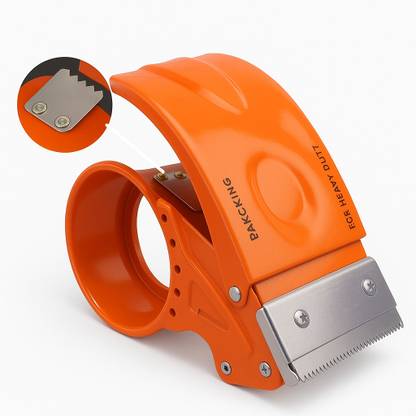 SUPERMALL 3 inch Stainless Steel Blade Tape Cutter Perfect for Offices, Shops, Godowns, Factories etc Tape Dispenser Cutter (Manual)