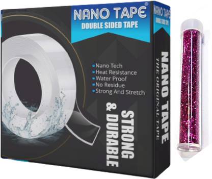 NANO TAPE Double Sided Tape Handheld Gel Tape With Sparkle Glitter for Ballon (Manual)