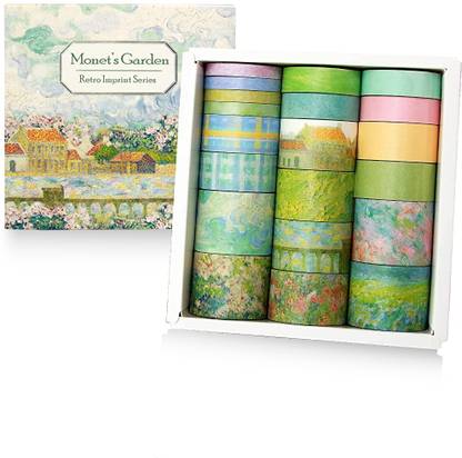HASTHIP 20 Rolls Washi Tape Set Oil Painting Decoration Art Masking Drafting Tape