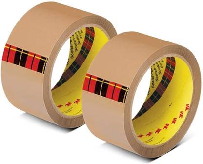 Scotch Super series 3M BOPP Packaging Brown Tape (Tan) | 48mm x 50 Meter | Pack of 2 | for Packaging, Decorating and DIY Tape Refill (Manual)