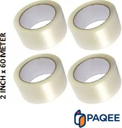 PAQEE Single sided Packaging Tape Adhesive BOPP (2 inch x 60 M) Cello Tape (Manual)
