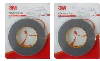 3M - Double Tape - Attachment Tape - For Stronger Bonding - (1.2Cms X 10 Mtrs - 2 Pcs) Self Adhesive Acrylic Foam Tape - (Manual)