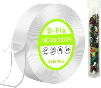 Dfix Transparent Silicon tape No Trace tape Nano Grip Gel tape Handheld Nano tape | Gel tape | Waterproof tape | Double Sided tape (Manual)