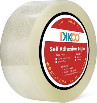 Ikkoo BOPP tape Industrial Tape for Home, Office use & Box Packing Brown Cello Tape Handheld 2 Inch 50 Meters, Transparent Self Adhesive High-Strength ,Packaging Tape (Manual)