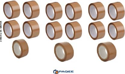 PAQEE Single sided Packaging Tape Adhesive BOPP (2 inch x 55 M) Cello Tape (Manual)
