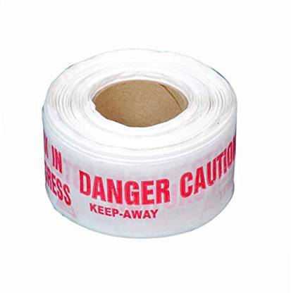 Implemental Caution/Work in Progress/Danger Barricade Tape 3 Inches (100 Mtr Roll) Roll Cello Tape (Manual)