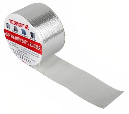 DIOXIT Single Side Waterproof and Heat resistant Super Strong Butyl Sealant Sticky Tape Dispenser Dispenser Dispenser Waterproof Tape,Aluminum Foil Butyl Tape,Crack Roof Duct Repair Adhesive Tape (Manual)