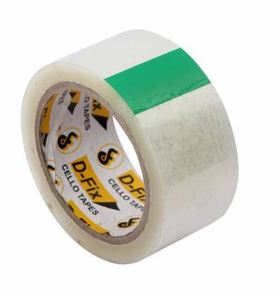Dfix Transparent Adhesive Bopp Tape 2'' Inch Width X 65 Meter Length Handheld Packing Tape (Manual)