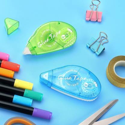 PREKSHIV Double Sided Crafts and Arts Projects Adhesive Tape Dispenser Runner (Manual)