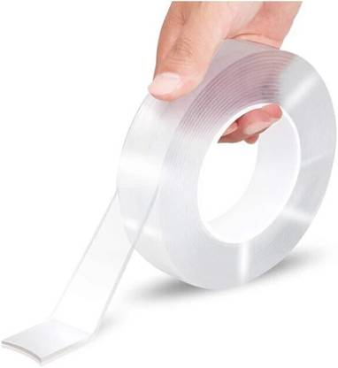 Remeka Double Sided Tape Heavy Duty - Multipurpose Removable Traceless Mounting Adhesive Tape for Washable Reusable Strong Sticky Strips Gel Grip Tape_3 Meter Magic Tape (Manual)