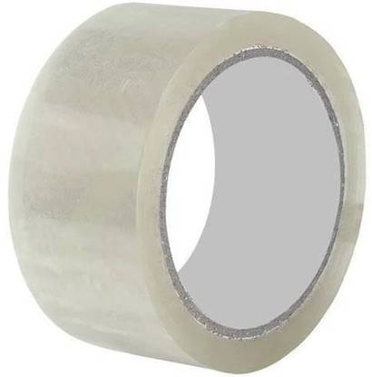 Shree Kala Home Decor Single White Transparent Adhesive Tape White Transparent 2 Inch (Manual)