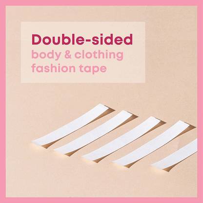 FUZAC Transparent Body Tape for Secure Fit on Low Necklines Silicone Peel and Stick Bra Petals