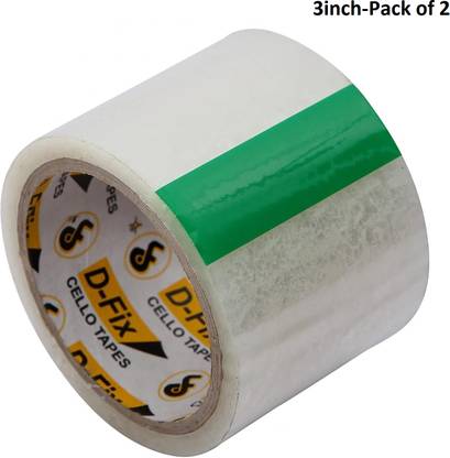 Dfix Transparent Clear Adhesive Packaging Tape Roll 65 M Handheld Long Packing Tape Multipurpose Home, Office Use Diy (Manual)