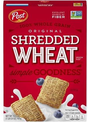 post Shredded Wheat Original Spoon Size Cereal Box