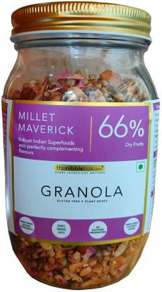 TheNibbleBox Millet Maverick Breakfast Granola Jar 250g Glass Bottle