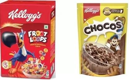 Kellogg's by KEL55 FRUIT LOOPS 285 & Chocos Breakfast Cereals 250 Box