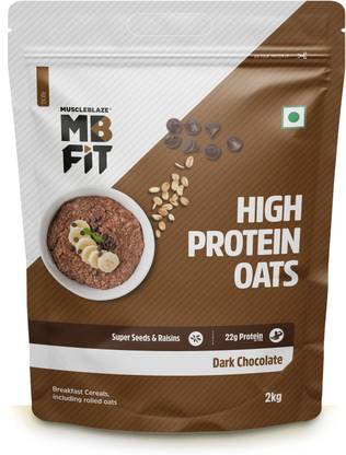 MUSCLEBLAZE High Protein Oats, Gluten Free, Dark Chocolate Pouch