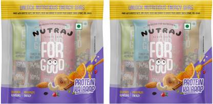 Nutraj Protein Nut Bars 200g (25g x 8), Breakfast Protein Bars, Dry Fruit Energy Bar Box