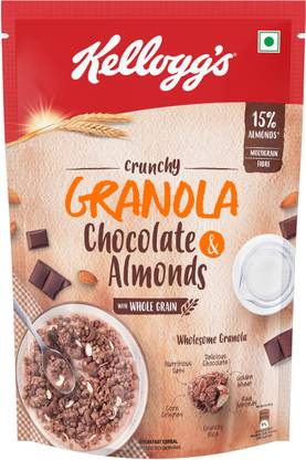 Kellogg's Granola Muesli with Almonds & Chocolates; Baked Cereal for Healthy Breakfast Pouch