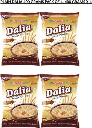 Savour Plain Dalia 400g Pack of 4, 400g x 4 Pouch