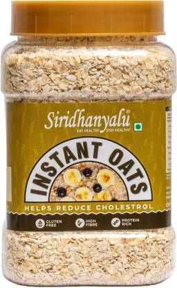 siridhanyalu by Siridhanyalu Instant Oats | High Fibre, Gluten Free,No Preservatives,Rich in Protein Jar