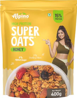 ALPINO High Protein Super Rolled Oats Honey 400g Pouch