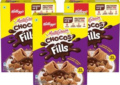 Kellogg's Chocos Fills Double Chocolaty, 0% Maida, Oats, Wheat & Rice, Multigrain Snack Box
