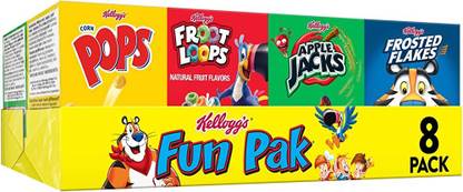 Kellogg's Cereal Fun Pack Variety Pack Healthy Cereal Box