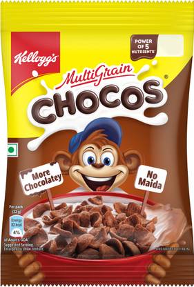Kellogg's Multigrain Chocos | Multigrain Energy, More Chocolatey | Kids Breakfast cereal Pouch